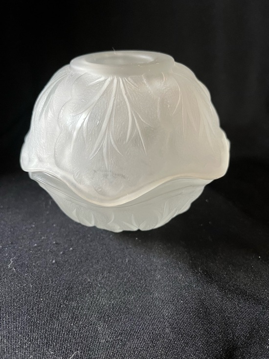 Indiana Glass Other - Frosted Glass Indiana Canbage Fairy Lamp Vintage.  Frosted White